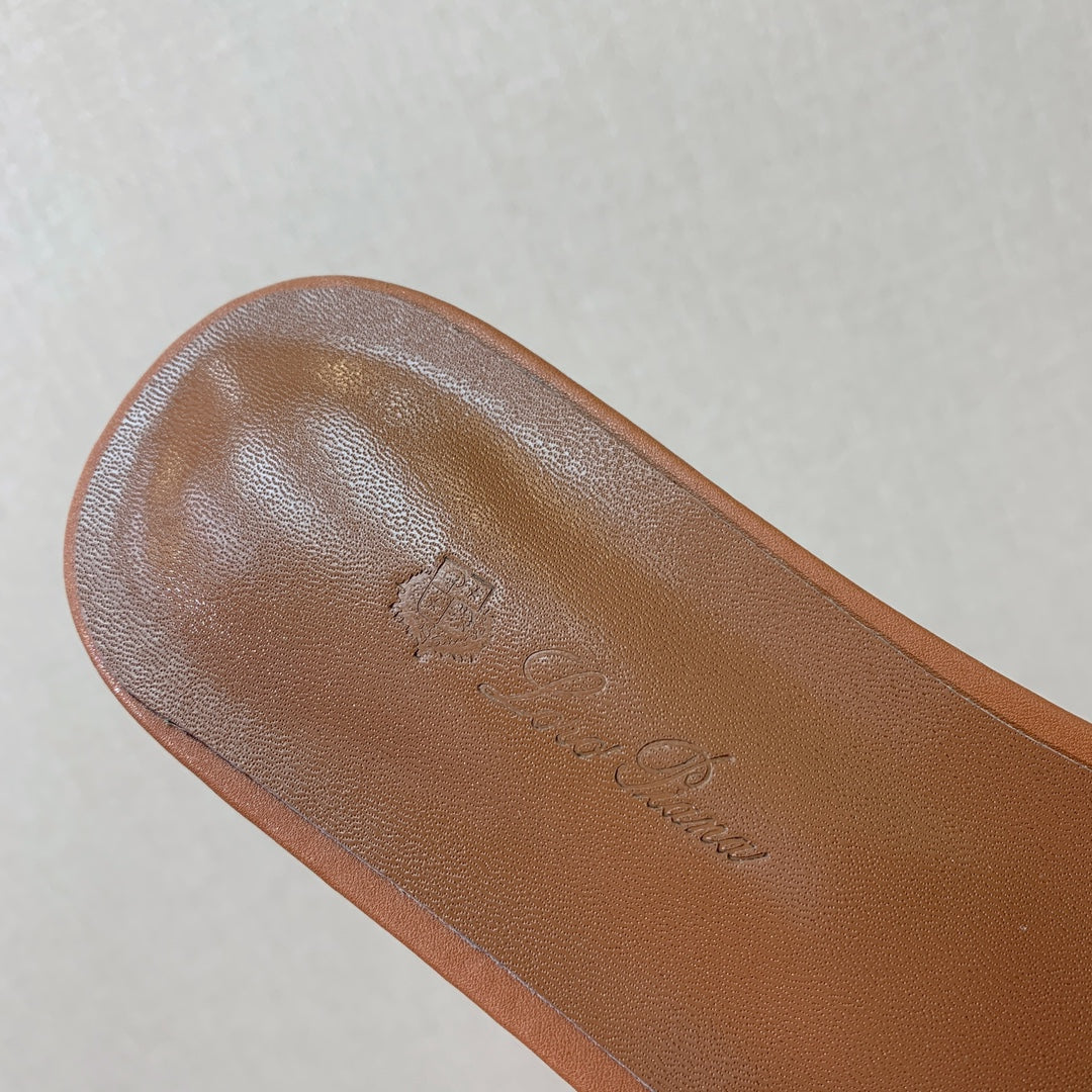 LP HIGHT TOP FLAT SLIPPERS TAWNY CALFSKIN