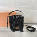 MIU MIU MATELASSÉ SMALL HANDBAG 17 IN BLACK LAMBSKIN