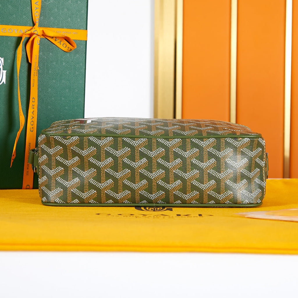 GOYARD CAP-VERT PM BAG 22 IN WOODLAND GREEN GOYARDINE CANVAS