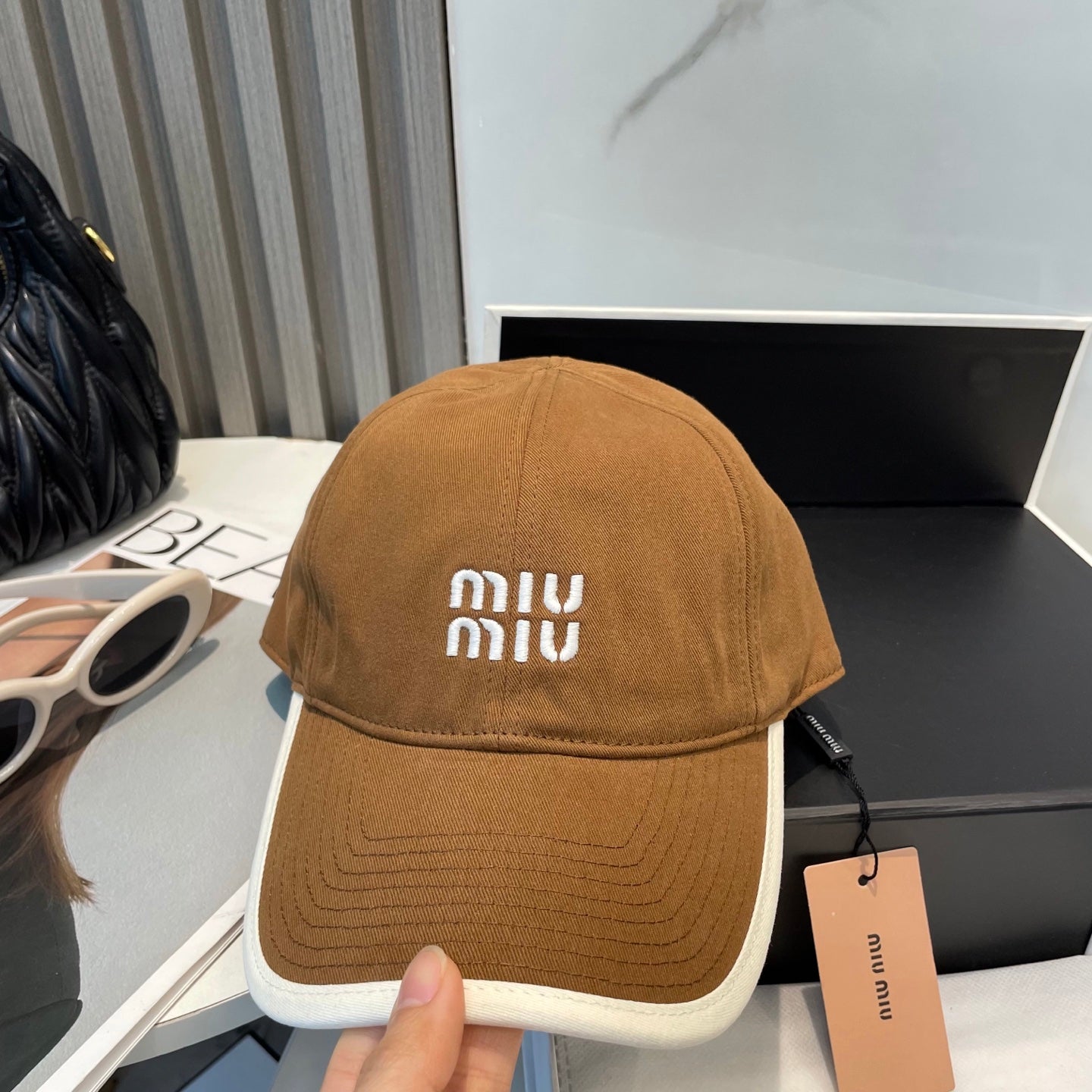 MM BASEBALL CAP IN BURNT ORANGE FABRIC STYLE 5