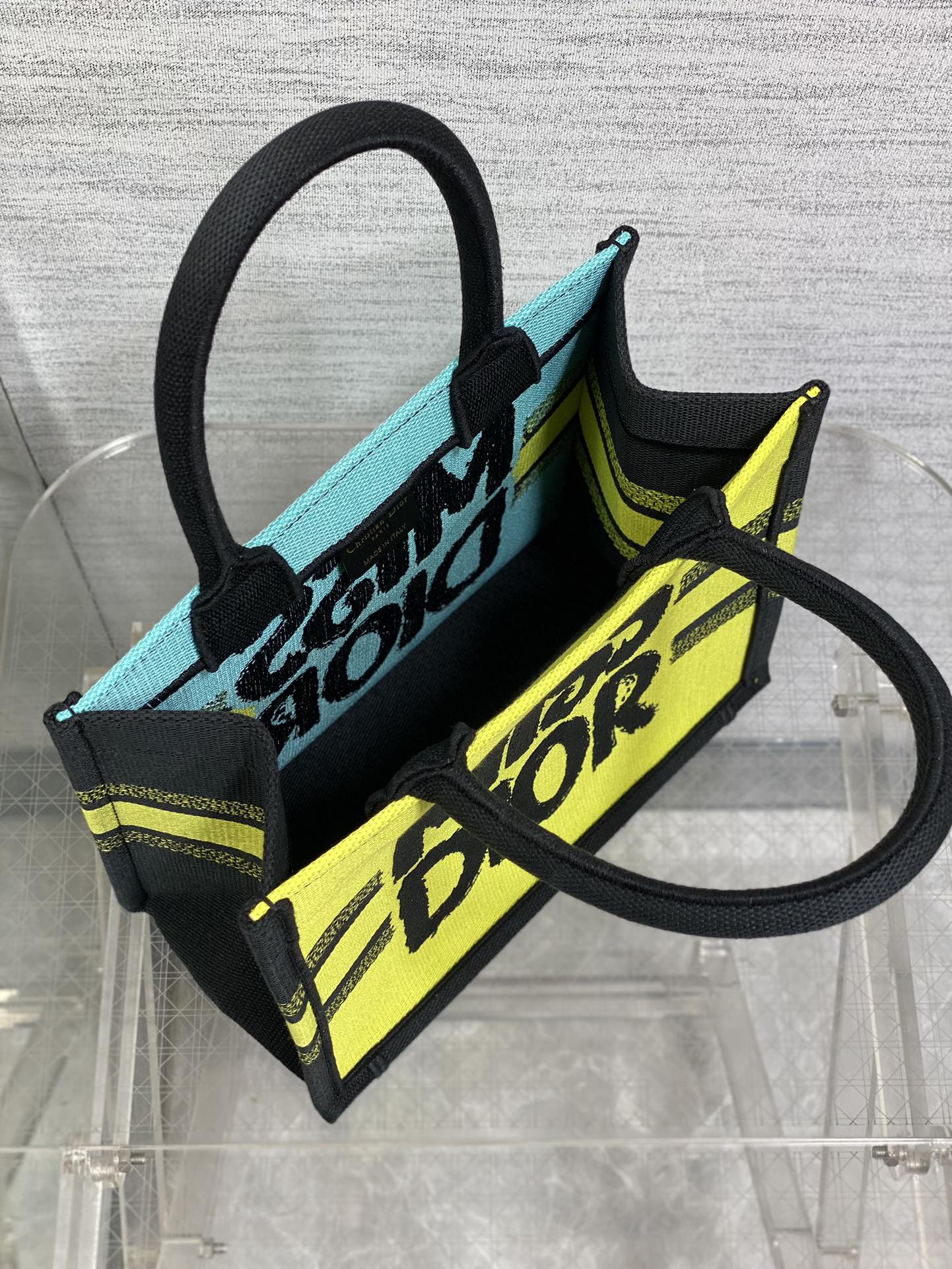 DIOR BOOK TOTE 26 IN COLORFUL CANVAS 226512