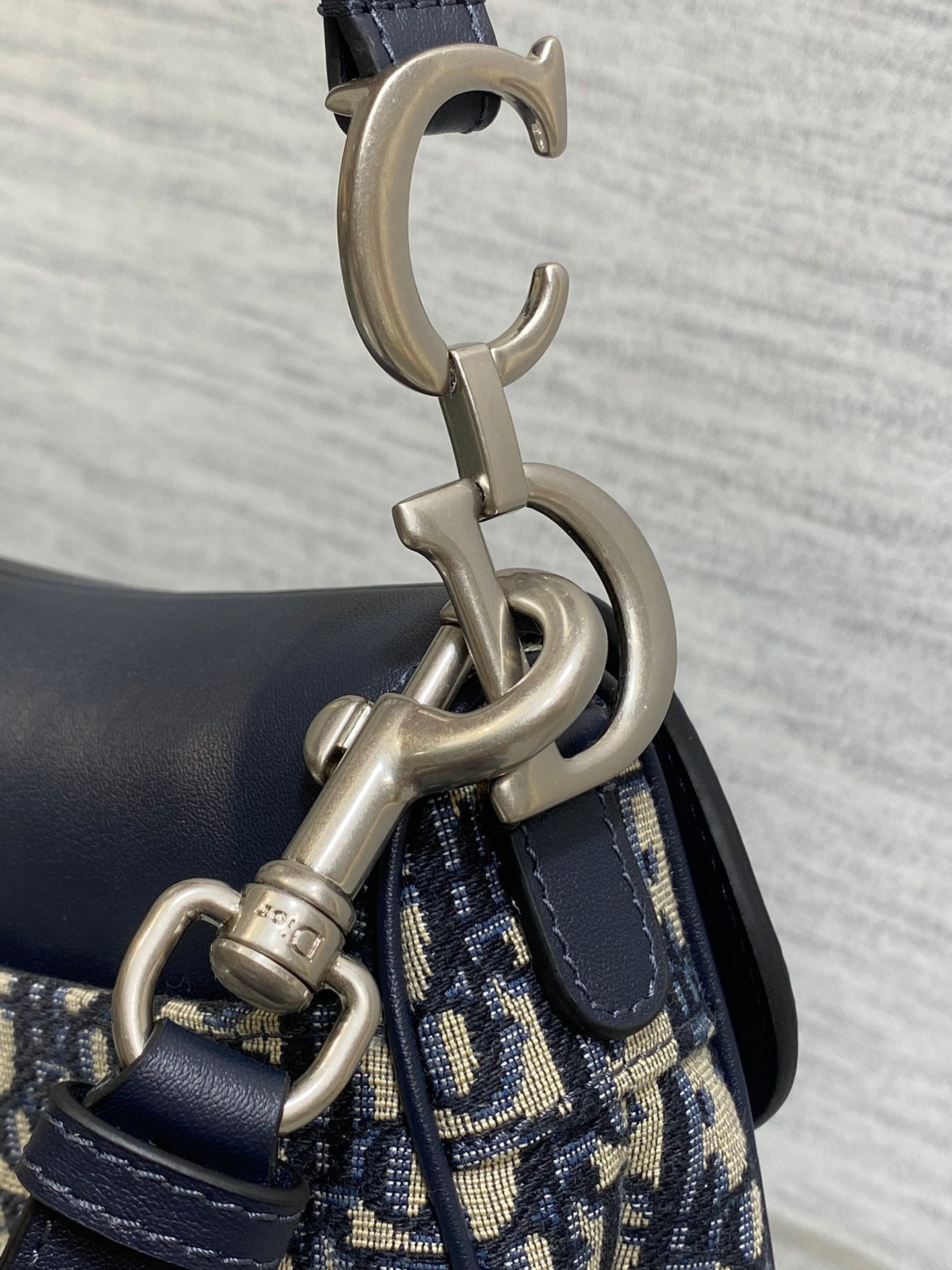 DIOR SADDLE 19 BAG WITH STRAP BLUE OBLIQUE JACQUARD