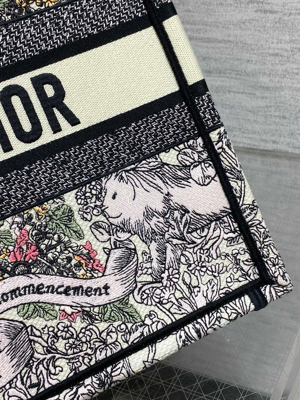 DIOR MEIDUM 36 BOOK TOTE IN COLORFUL CANVAS 226290