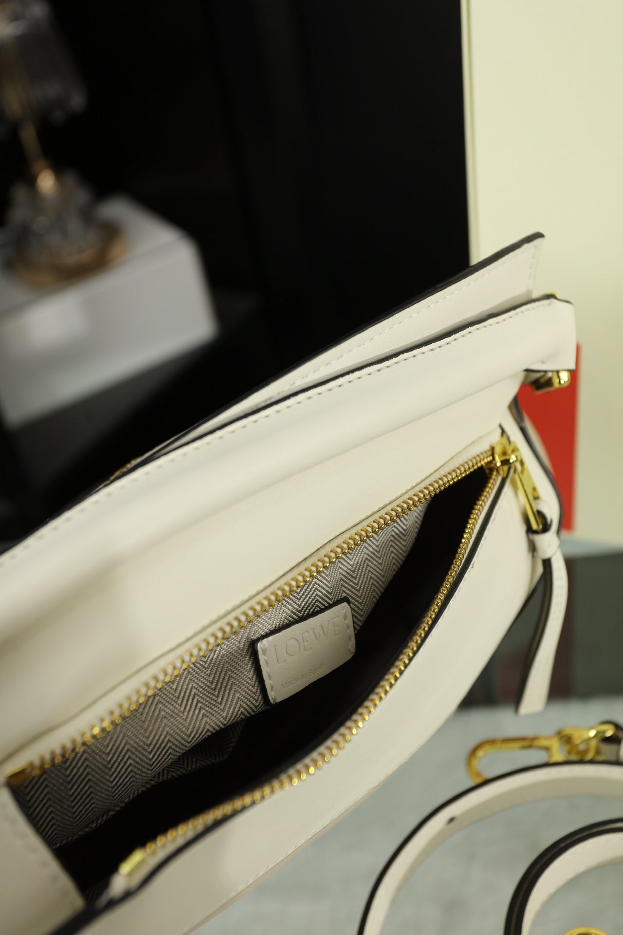 LOEWE LOE MINI PUZZLE 23 BAG IN BEIGE CREAM MIX TAN CALFSKIN