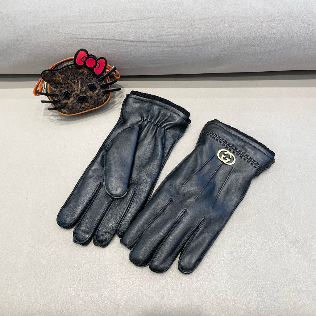 GUCCI GLOVES IN BLACK LAMBSKIN 444432
