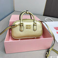 MIU MIU ARCADIE 25 BAG IN GOLDEN CALFSKIN