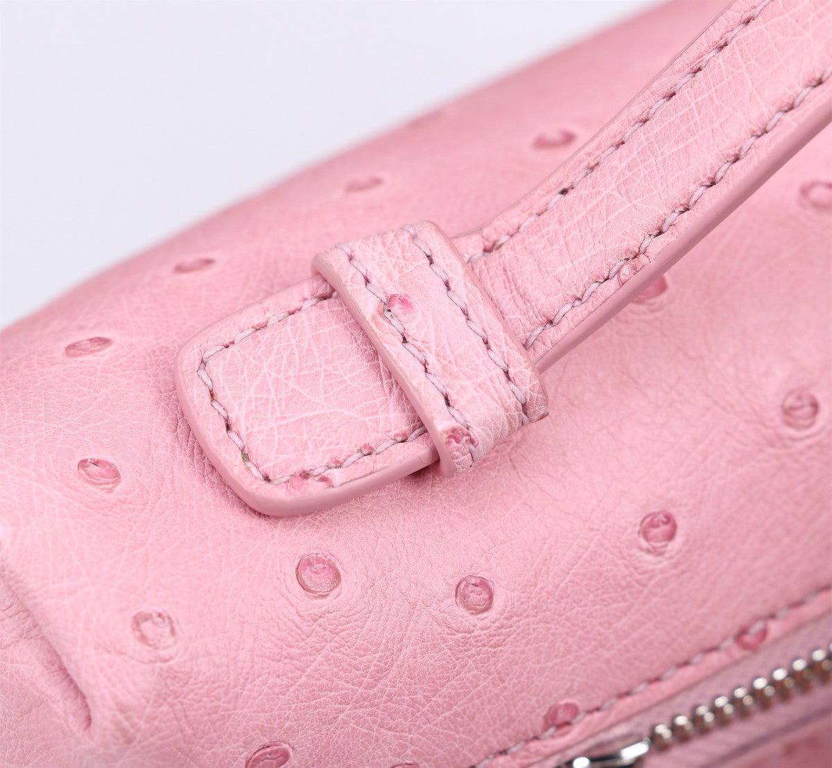 LORO PIANA EXTRA POCKET L19 IN BABY PINK OSTRICH LEATHER