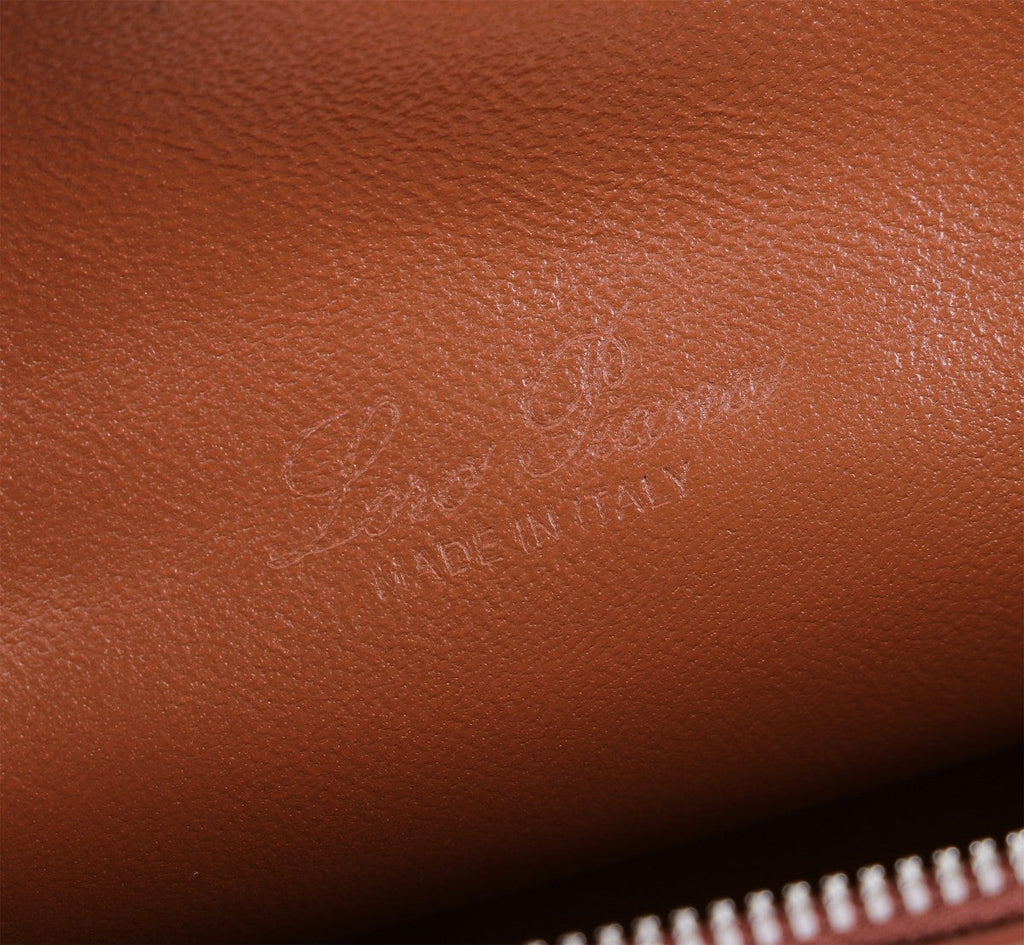 LORO PIANA EXTRA POCKET L19 IN RED BROWN OSTRICH LEATHER