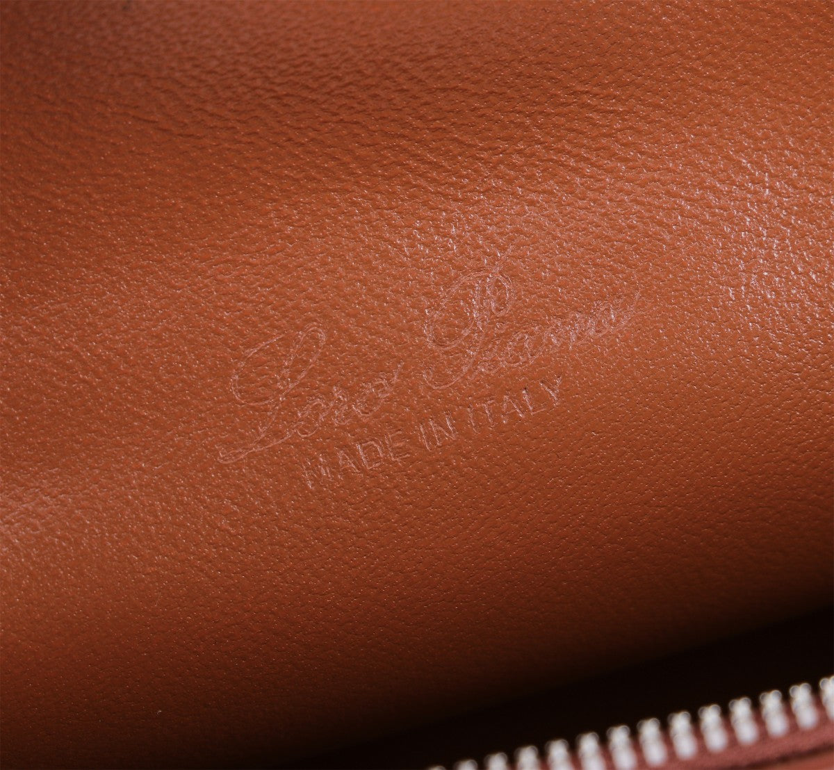 LORO PIANA EXTRA POCKET L19 IN RED BROWN OSTRICH LEATHER