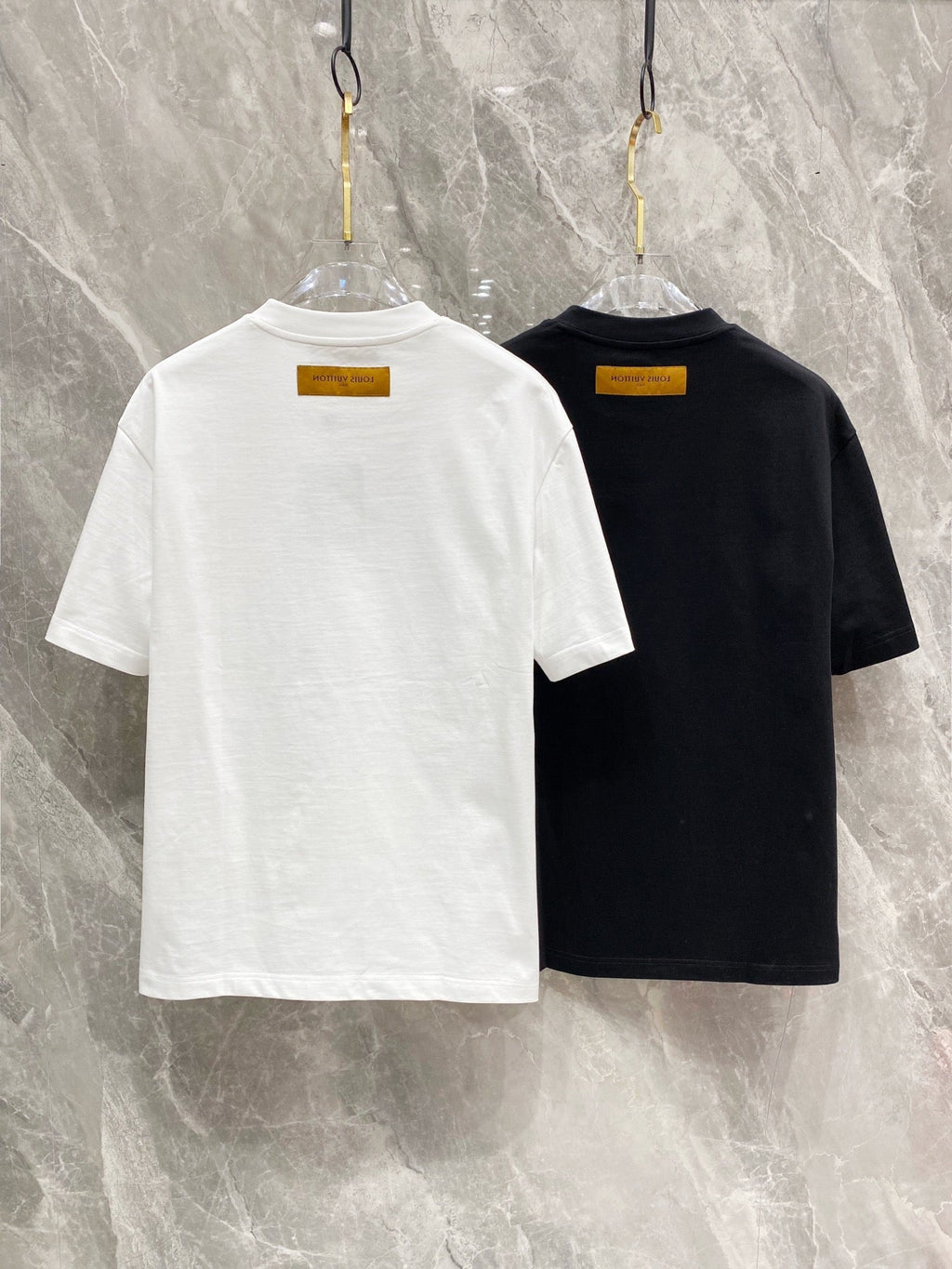 LOUIS VUITTON LV BLACK MONOGRAM COTTON T-SHIRT 239486