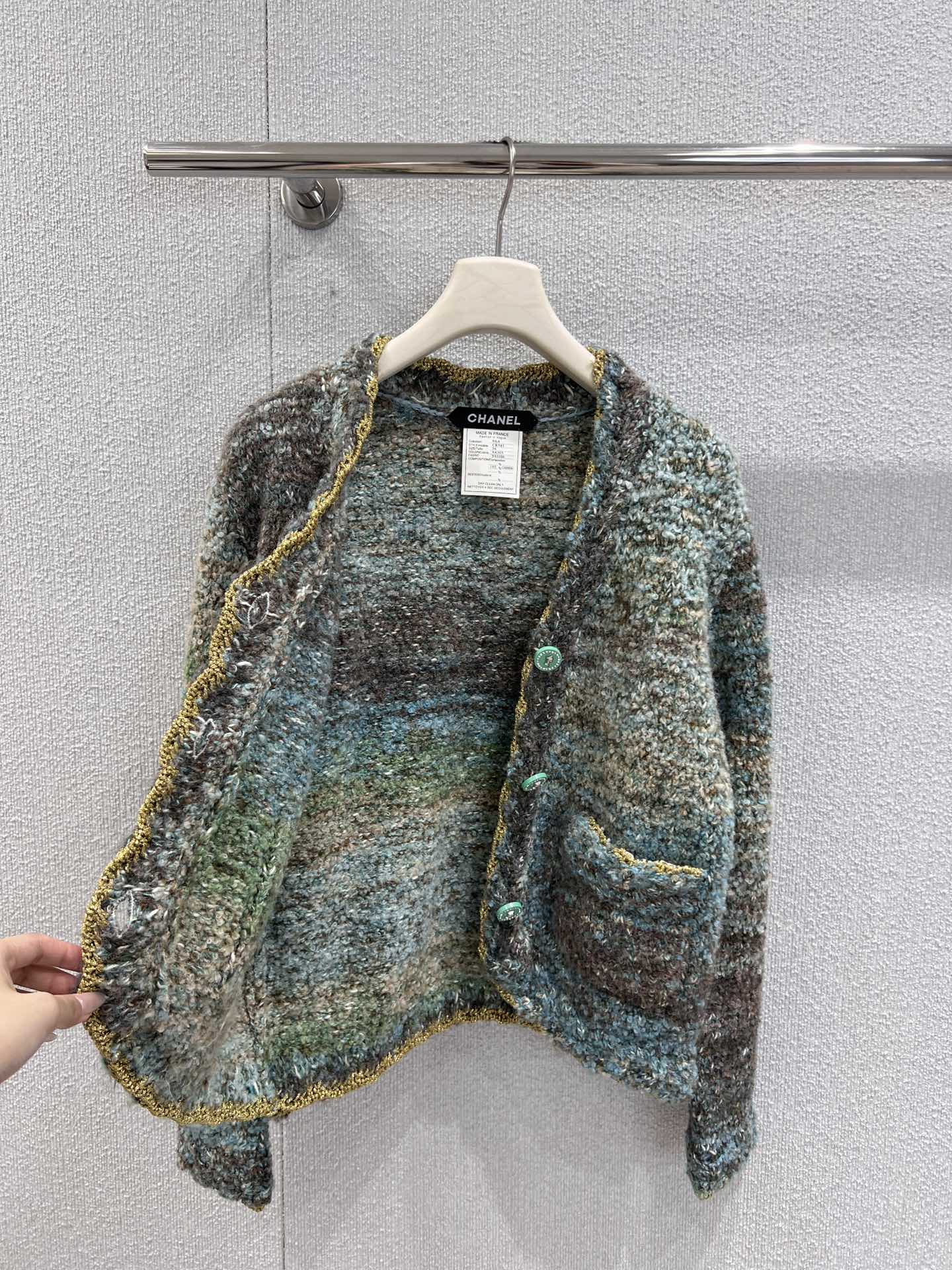 CHANEL 25S KNITTED WOOL COAT 233443
