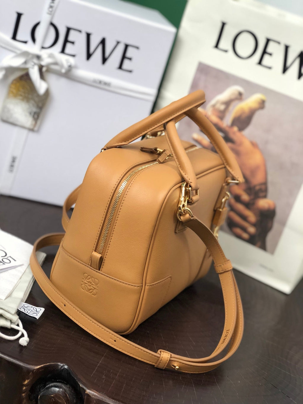LOEWE LOE AMAZONA 19 BAG IN WARM DESERT NAPPA CALFSKIN