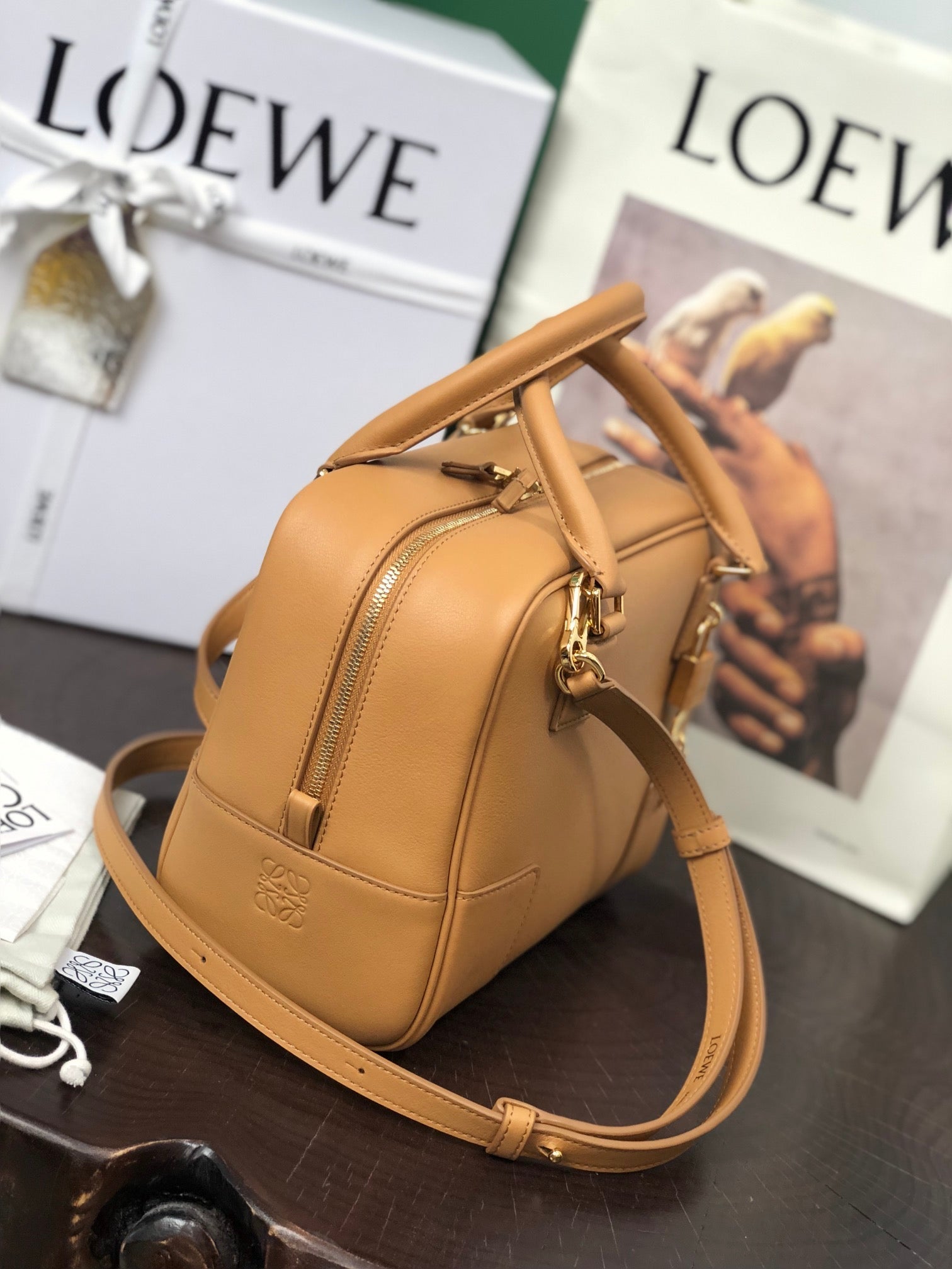 LOEWE LOE AMAZONA 19 BAG IN WARM DESERT NAPPA CALFSKIN