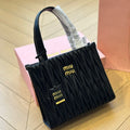 MIU MIU HOBO 24 BAG IN BLACK LAMBSKIN
