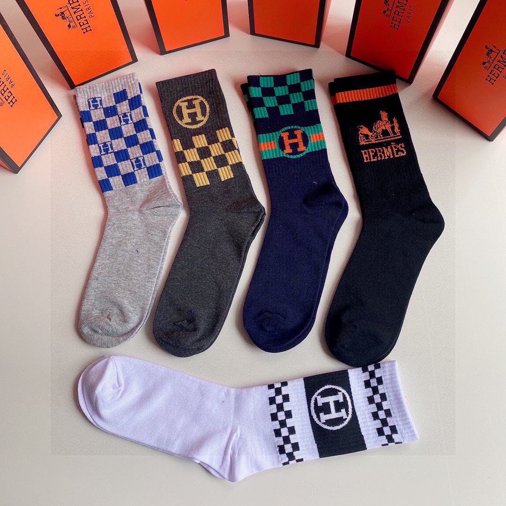HERMES CREW SOCKS 284377 (1 BOX)