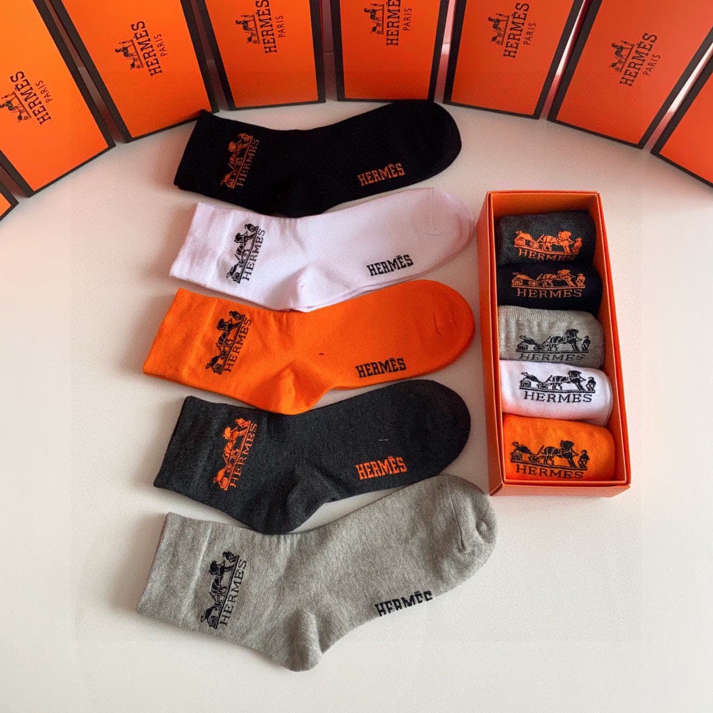 HERMES LOW-CUT SOCKS 379055 (1 BOX)