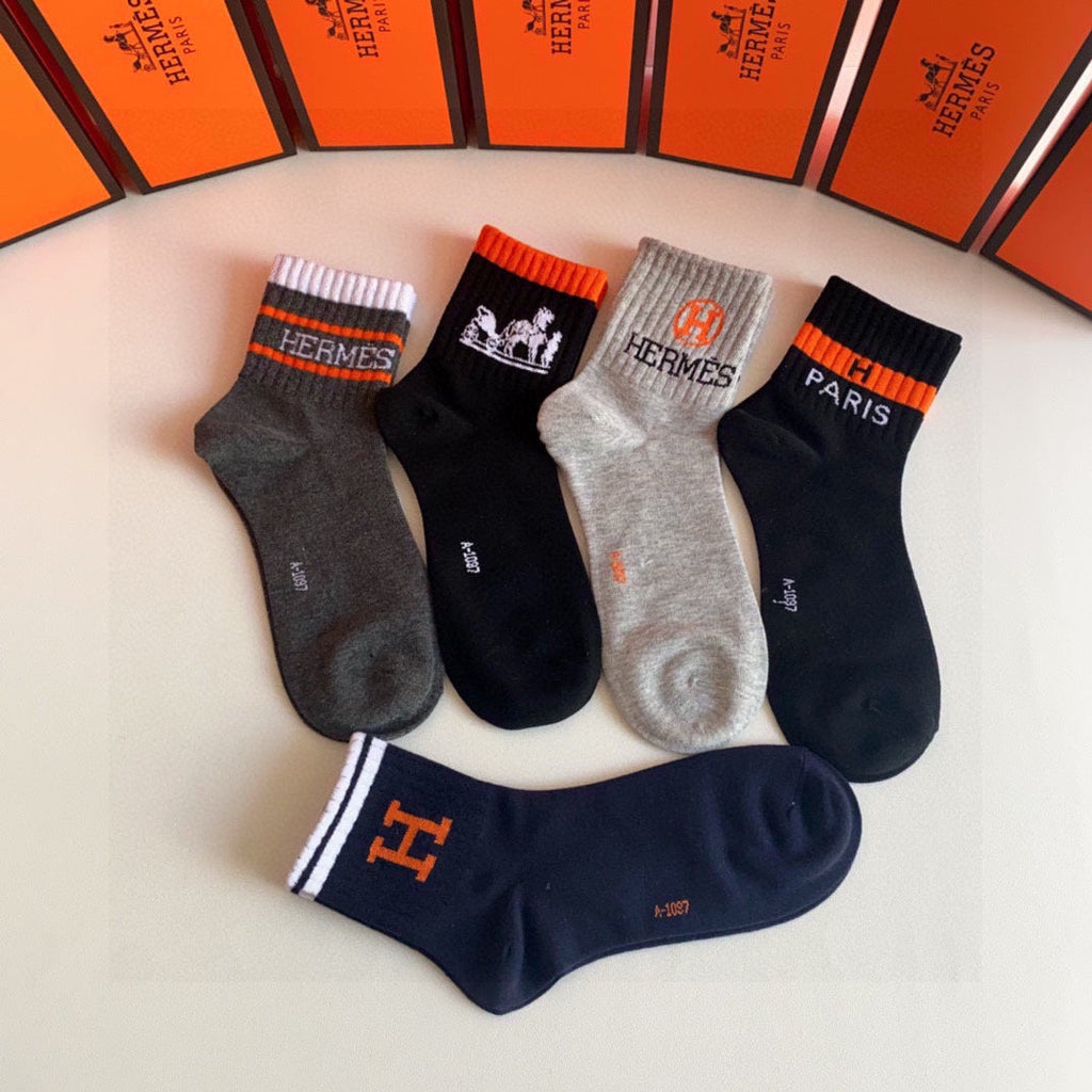 HERMES LOW-CUT SOCKS 380283 (1 BOX)