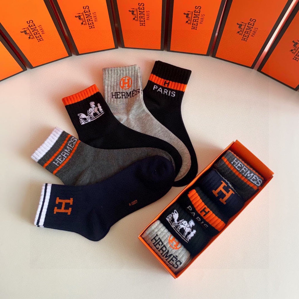 HERMES LOW-CUT SOCKS 380283 (1 BOX)