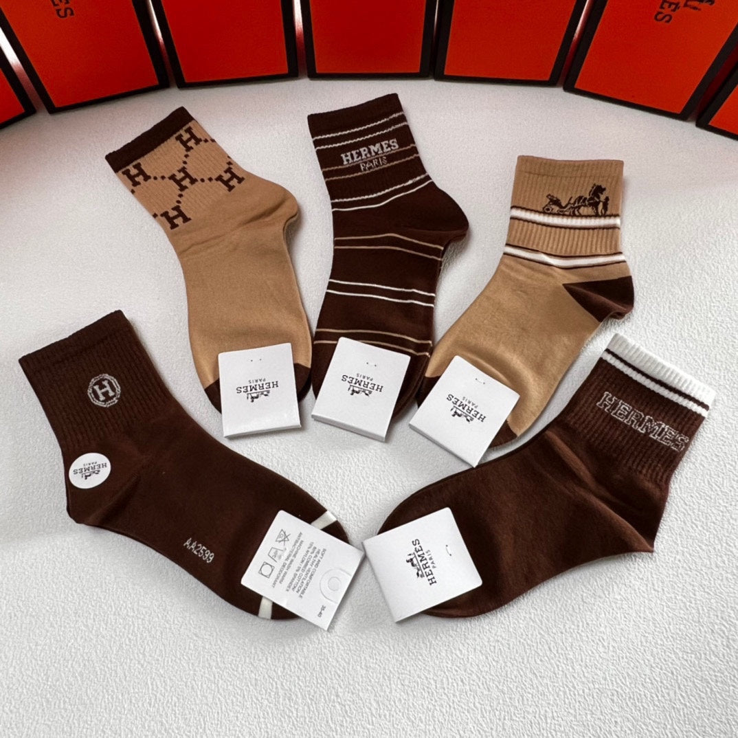 HERMES LOW-CUT SOCKS 391868 (1 BOX)