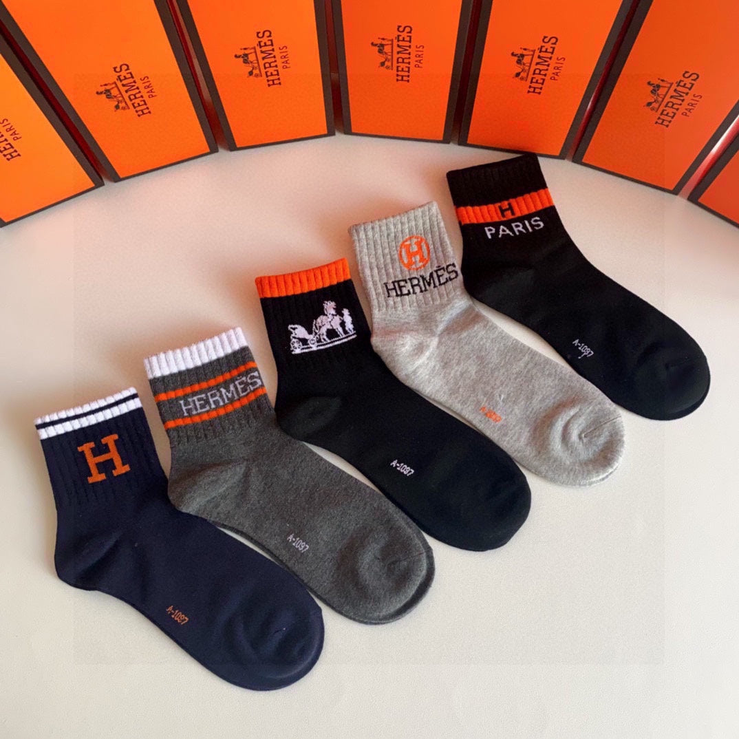 HERMES LOW-CUT SOCKS 406340 (1 BOX)