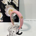 THICK HEADBAND IN PINK CORDUROY 412478