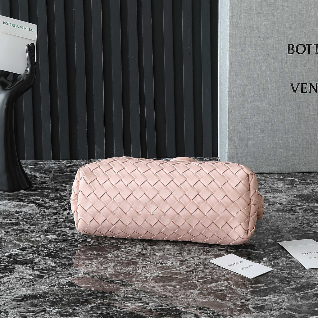BOTTEGA VENETA LAUREN 1980 BAG 31 IN MELON PINK LAMBSKIN GOLD STRAP