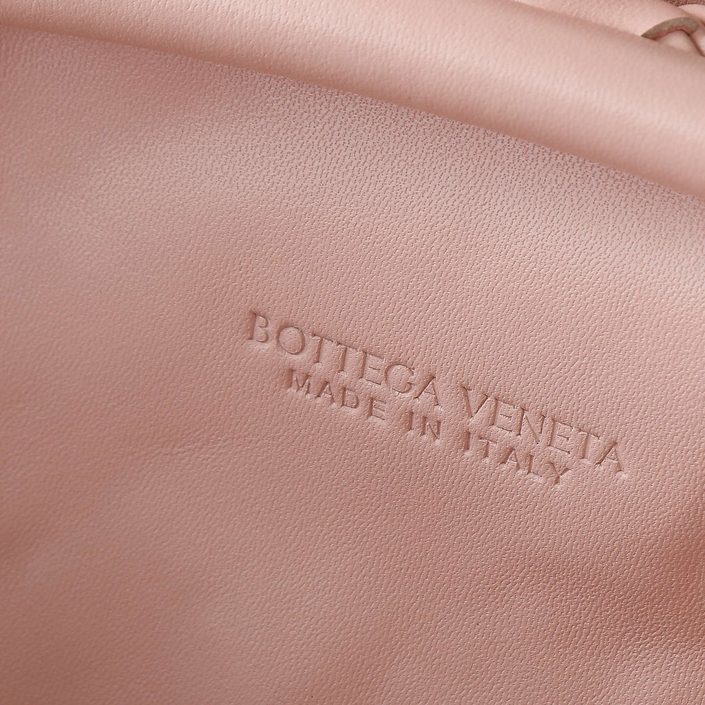 BOTTEGA VENETA LAUREN 1980 BAG 31 IN MELON PINK LAMBSKIN GOLD STRAP