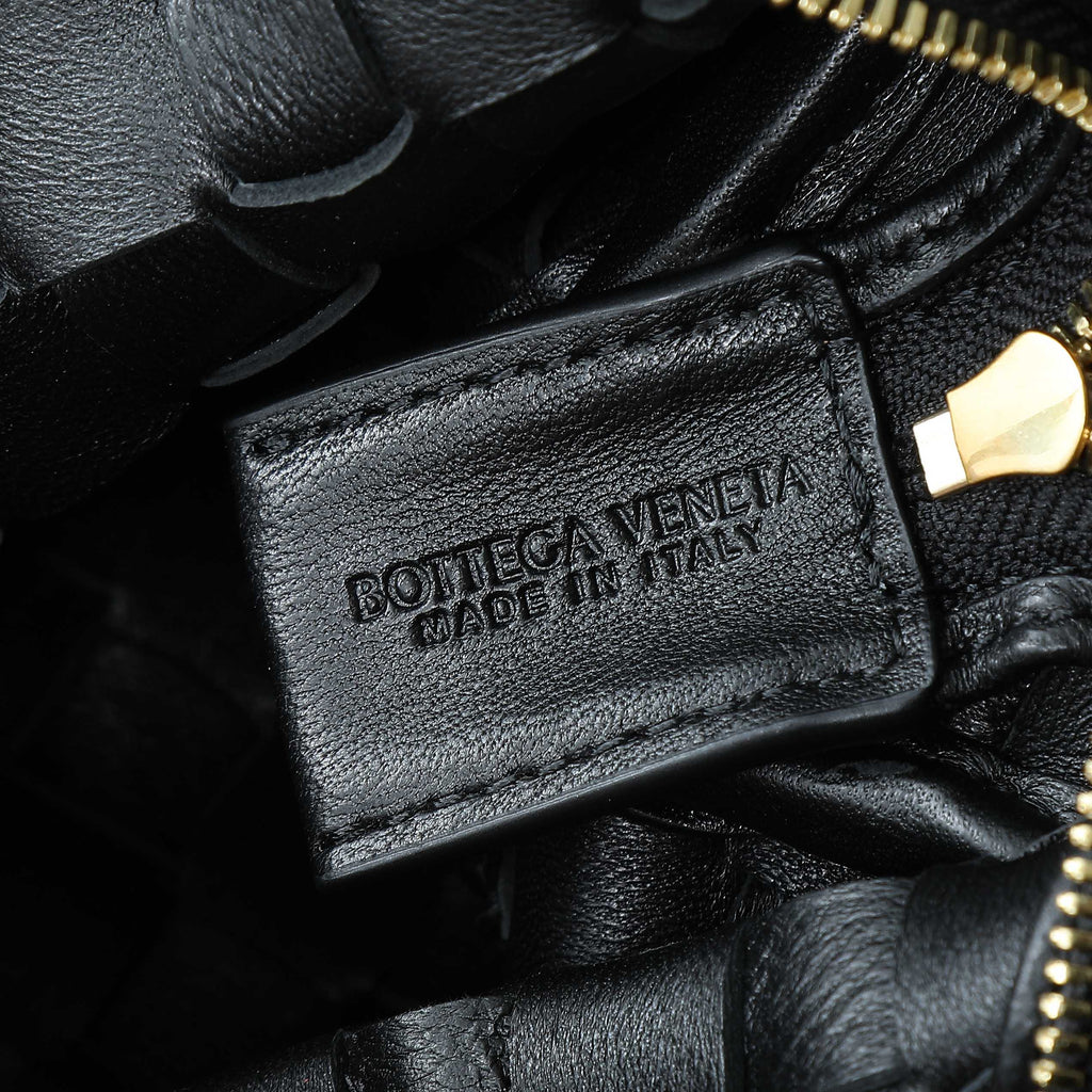 BOTTEGA VENETA BV MINI LOOP 17CM BLACK CALFSKIN