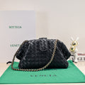 BOTTEGA VENETA Teen Lauren 1980 With Chain 31.5 Black Leather Ghw