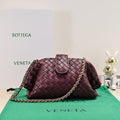 BOTTEGA VENETA Teen Lauren 1980 With Chain 31.5 Burgundy Leather Ghw