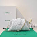 BOTTEGA VENETA Teen Lauren 1980 With Chain 31.5 White Leather Ghw