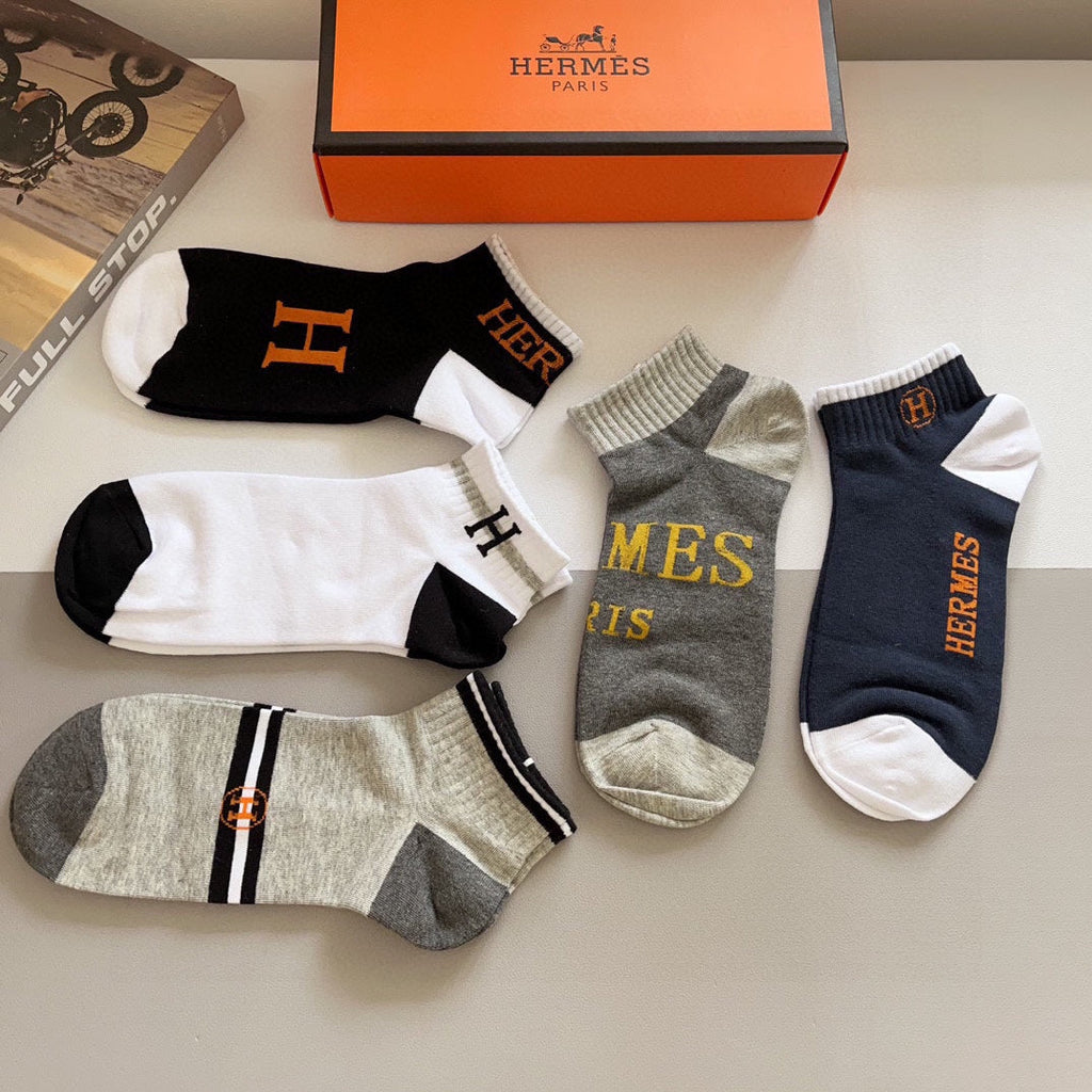 HERMES ANKLE SOCKS 406357 (1 BOX)
