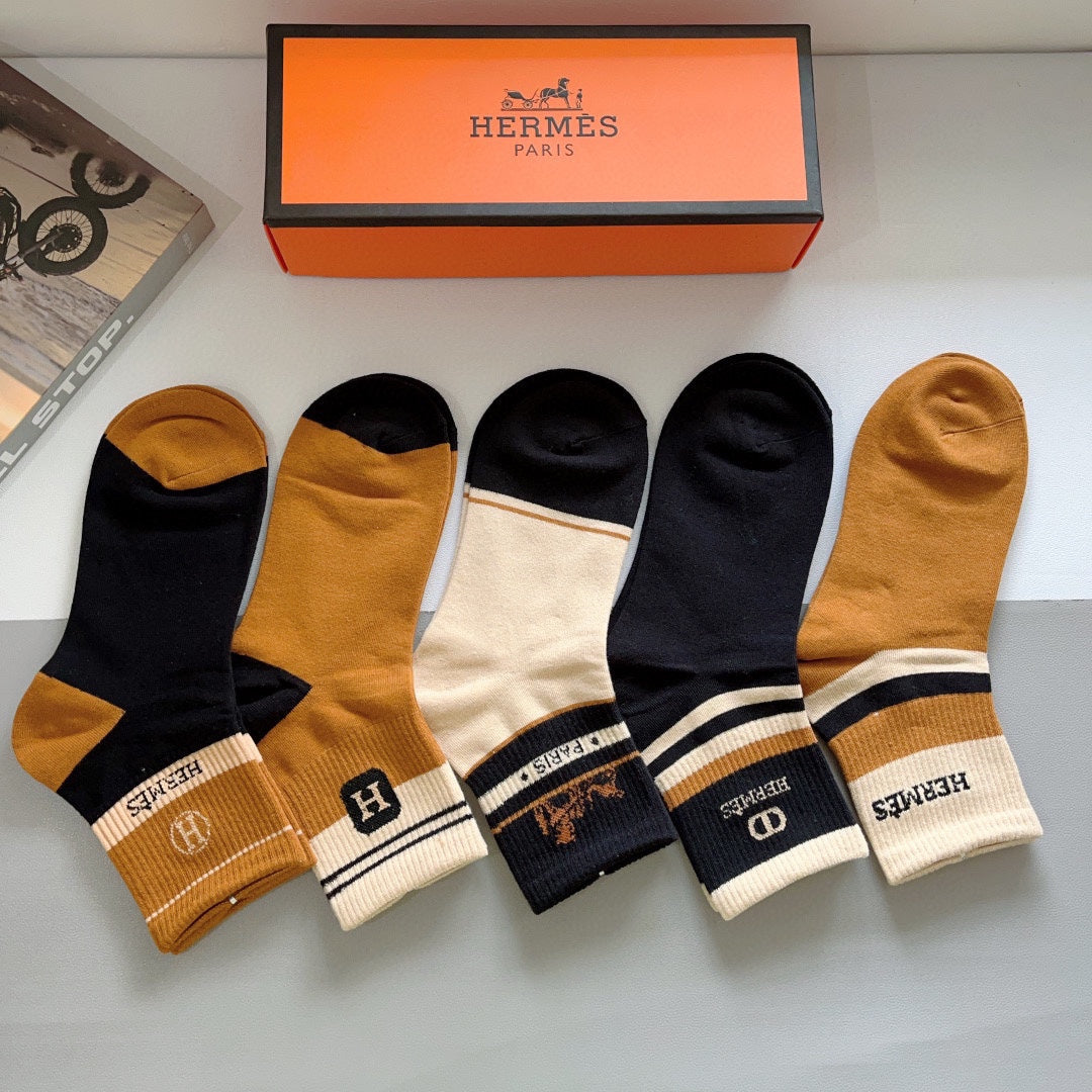 HERMES LOW-CUT SOCKS 412631 (1 BOX)