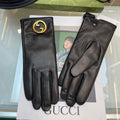 GUCCI GLOVES IN BLACK SHEEPSKIN WITH CASHMERE LINING 432595