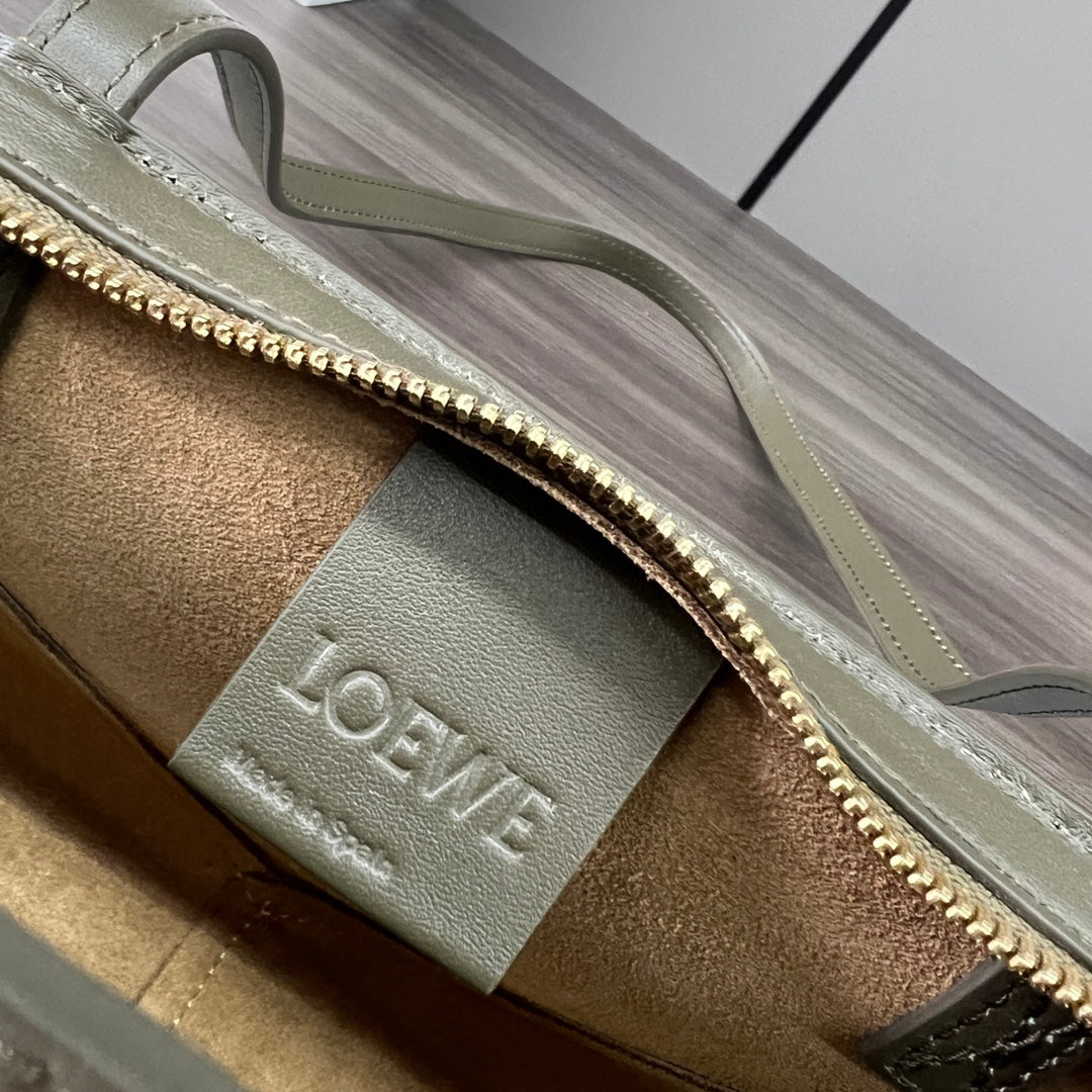 LOEWE PUZZLE FOLD CROPPED 39 BAG IN SAND BEIGE SOLF GRAINED CALFSKIN