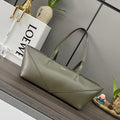 LOEWE PUZZLE FOLD CROPPED 39 BAG IN SAND BEIGE SOLF GRAINED CALFSKIN