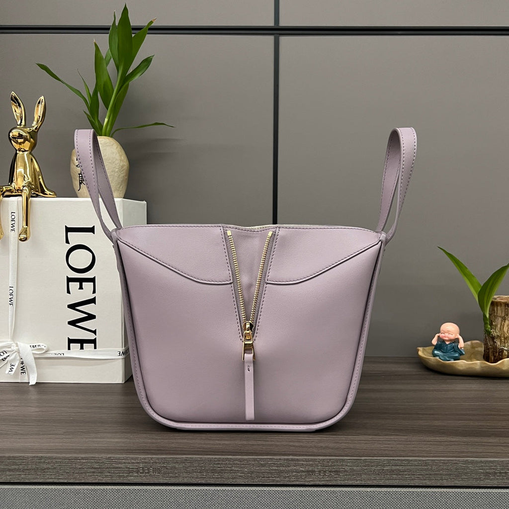 LOEWE LOE MINI 20 HAMMOCK BAG IN DUSTY PINK CALFSKIN