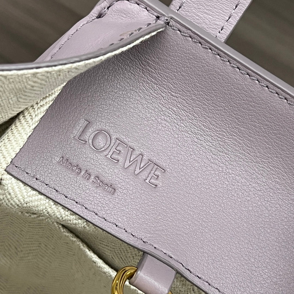 LOEWE LOE MINI 20 HAMMOCK BAG IN DUSTY PINK CALFSKIN