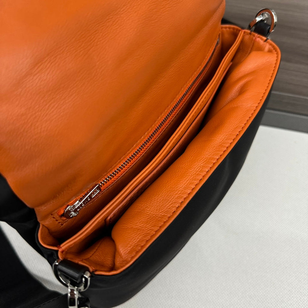 LOEWE LOE MINI PUFFER GOYA 23 BAG IN BLACK NAPPA LAMBSKIN