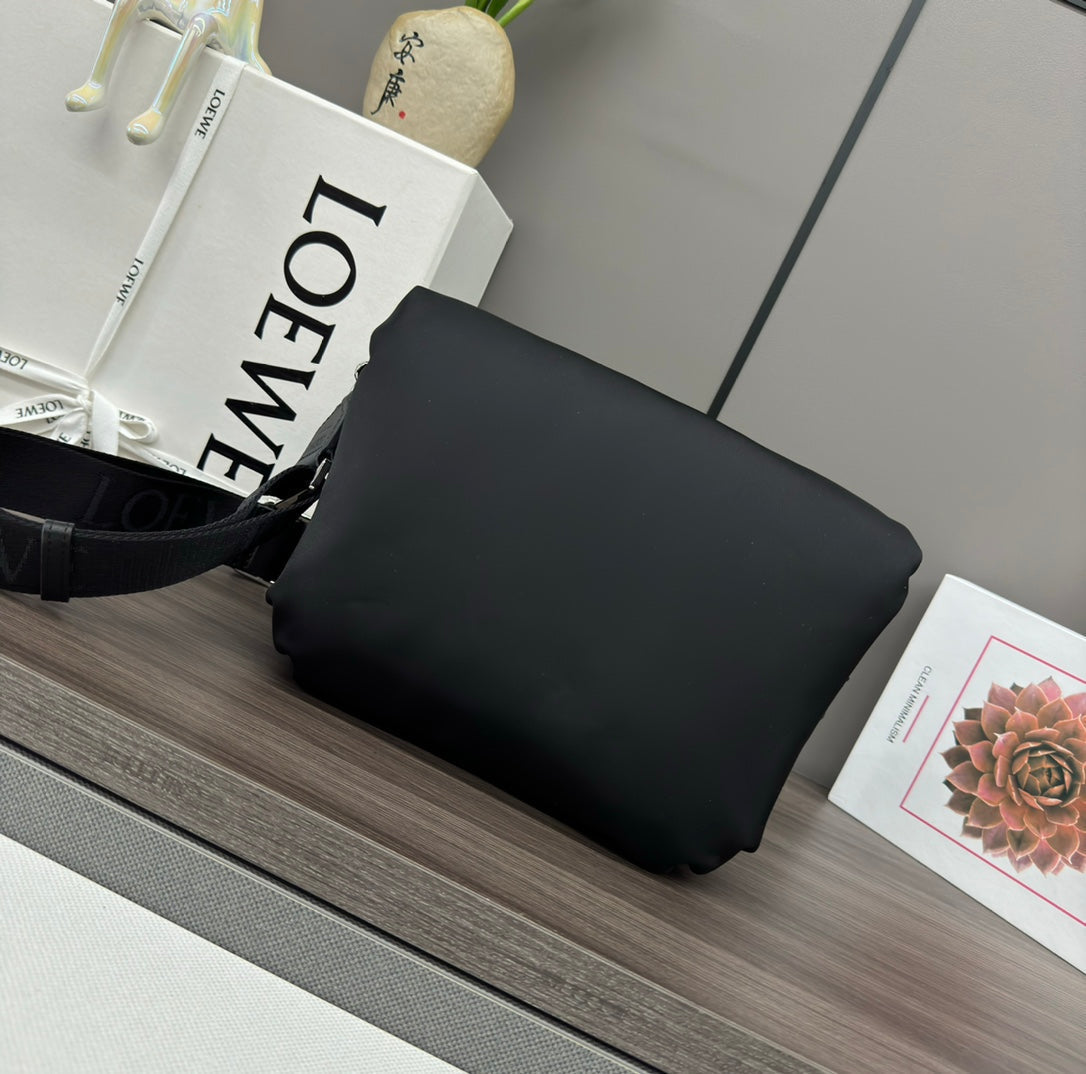 LOEWE LOE MINI PUFFER GOYA 23 BAG IN BLACK NAPPA LAMBSKIN