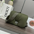 LOEWE LOE MINI PUFFER GOYA 23 BAG IN ARMY GREEN NAPPA LAMBSKIN