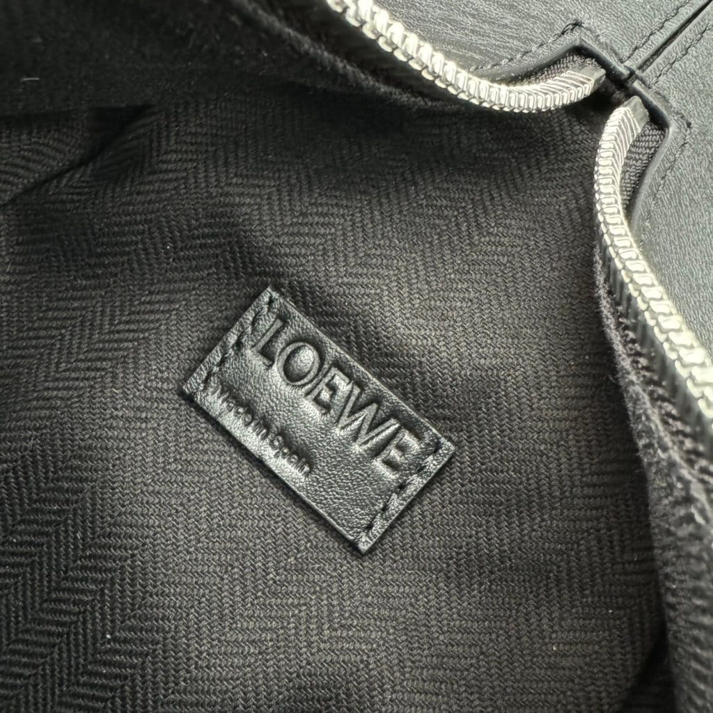 LOEWE LOE 41 SMALL CONVERTIBLE BACKPACK IN BLACK CLASSIC CALFSKIN