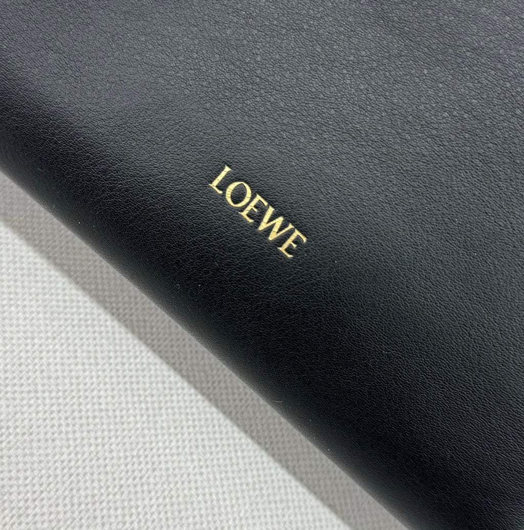 LOEWE LOE 23 MINI FLAMENCO PURSE BAG IN BLACK NAPPA LAMBSKIN