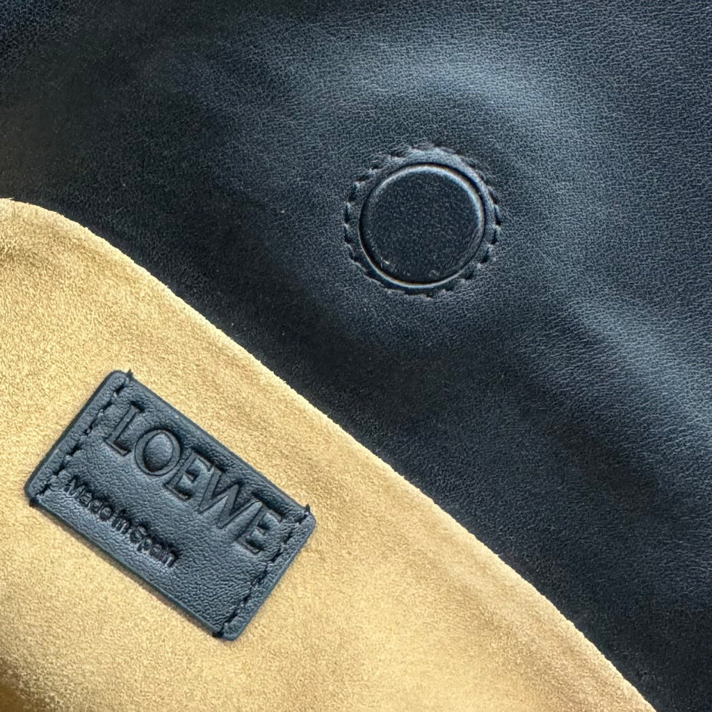 LOEWE LOE 23 MINI FLAMENCO PURSE BAG IN BLACK NAPPA LAMBSKIN