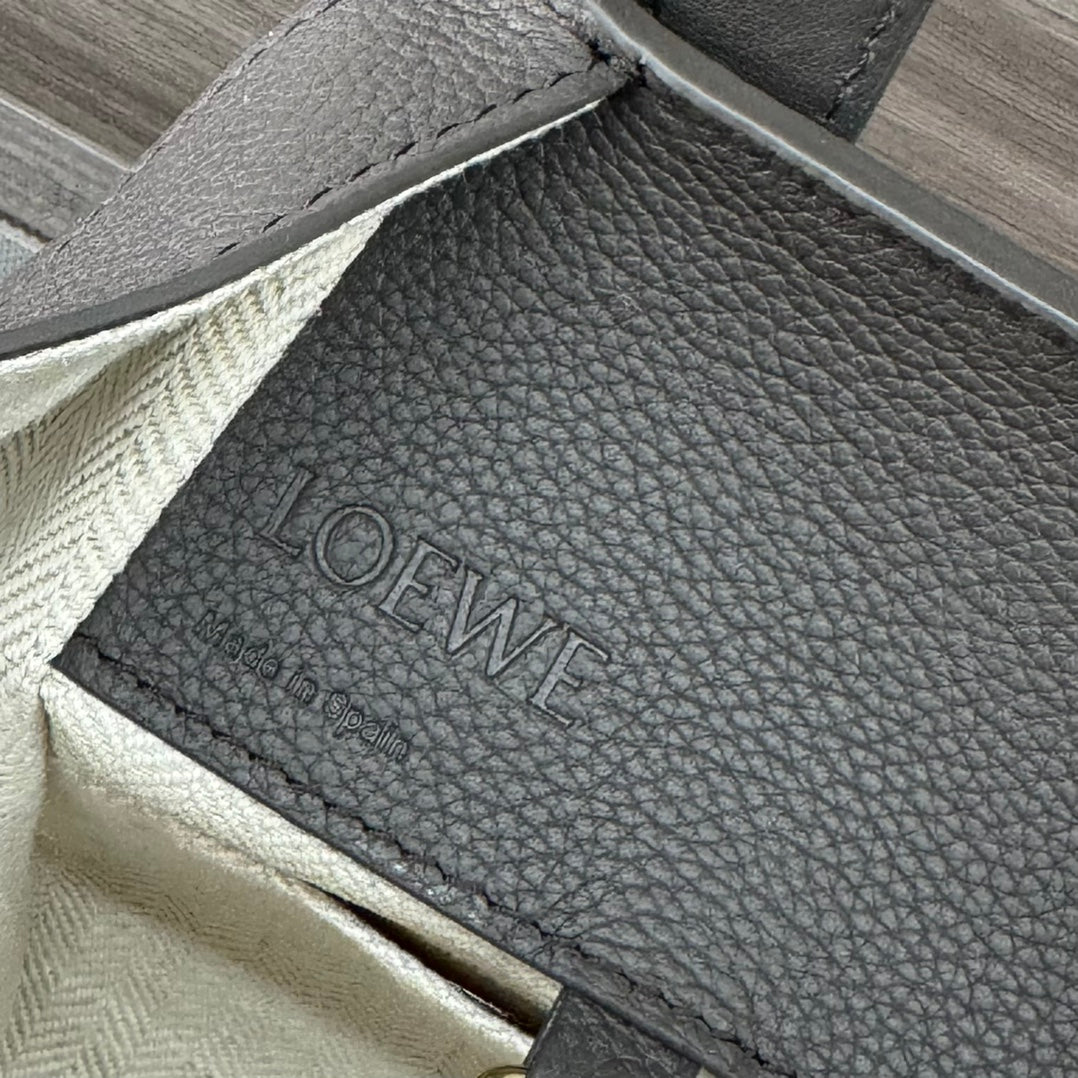 LOEWE LOE 20 HAMMOCK COMPACT BAG IN UMBER BROWN CALFSKIN