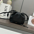 LOEWE LOE 23 FLAMENCO PURSE BUCKET IN BLACK LAMBSKIN