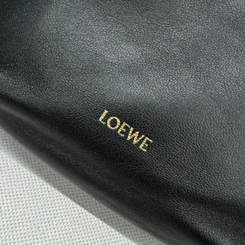 LOEWE LOE 23 FLAMENCO PURSE BUCKET IN BLACK LAMBSKIN
