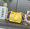 LOEWE LOE 23 FLAMENCO PURSE BUCKET IN YELLOW LAMBSKIN