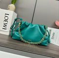 LOEWE LOE MEDIUM 30 FLAMENCO PURSE BUCKET IN TEAL GREEN LAMBSKIN