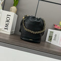 LOEWE LOE 32 FLAMENCO PURSE BUCKET IN BLACK LAMBSKIN